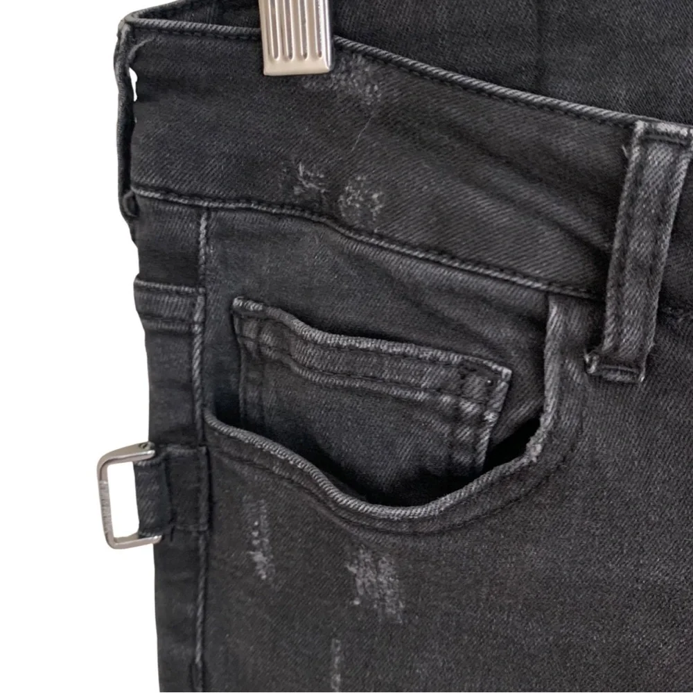 ZADIG & VOLTAIRE Eva Gris Destroy Deluxe Black Skinny Jeans Size 26 - Picture 8 of 16
